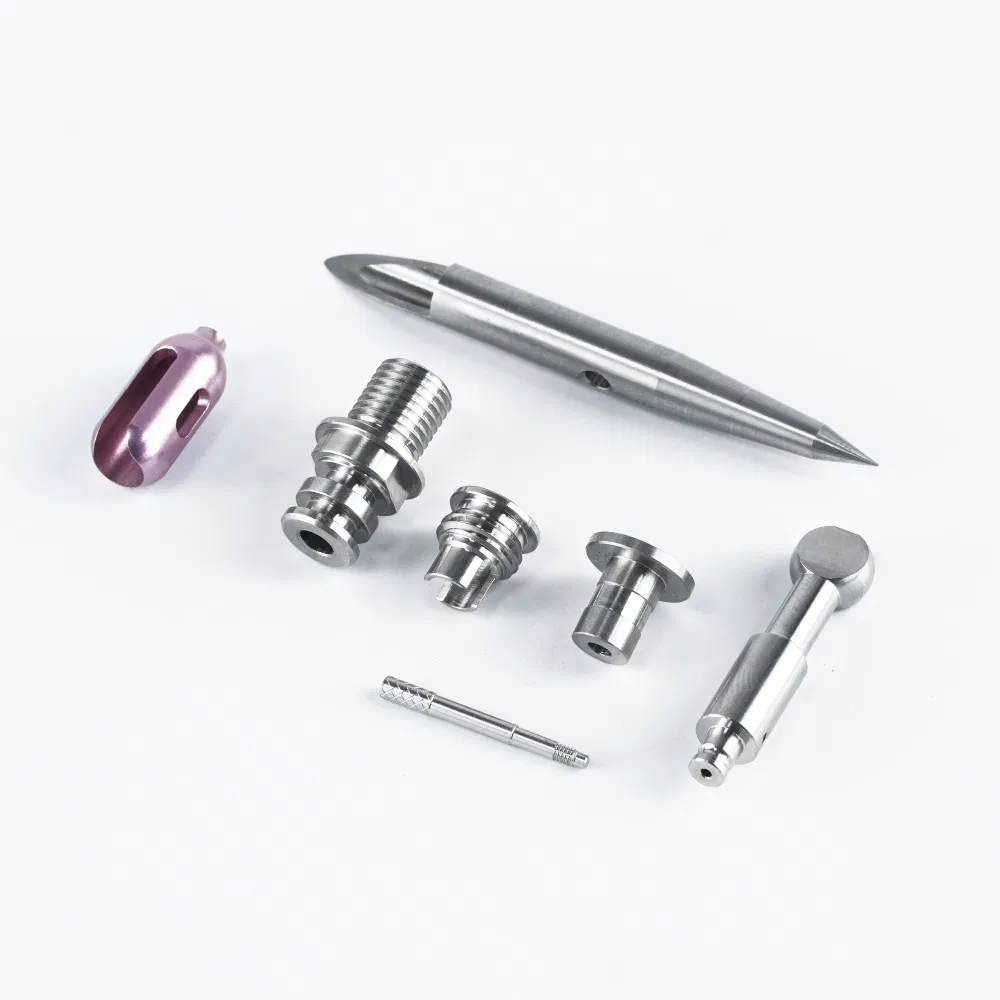 Processing Mini Component CNC Turning Lathe Machined Steel Pen Tip Parts Machining