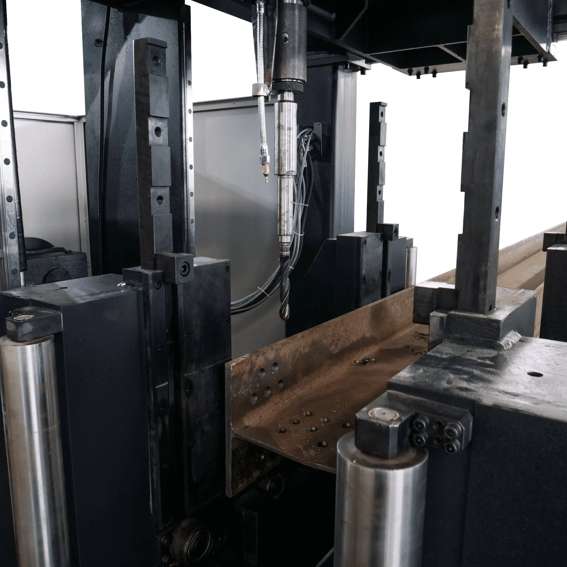 H Beam CNC Drilling Machine Swz1250b High Speed Drilling Equipment Three Dimensional Drilling Production Line Three Spindle Drill Equipment I Beam Drilling