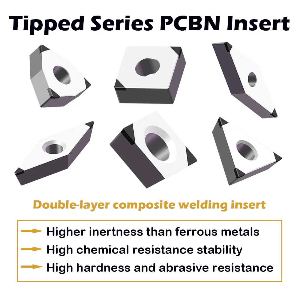 Tipped PCBN Inserts CBN Turning Inserts PCBN Turning Inserts Finishing for Gray Cast Iron