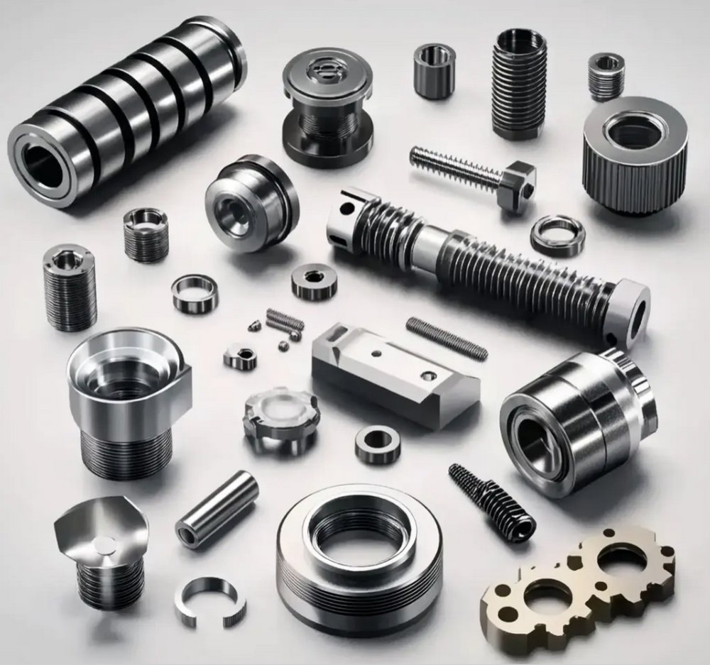 Precision Aluminum Stainless Steel Copper Brass Turing Milling Hardware Machined Lathe Flange Shaft Processing Bolt Screw 5-Axis Fasteners CNC Machining