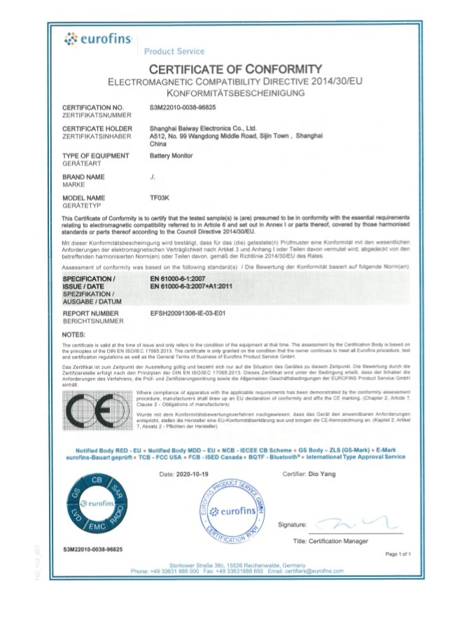 Certification CE