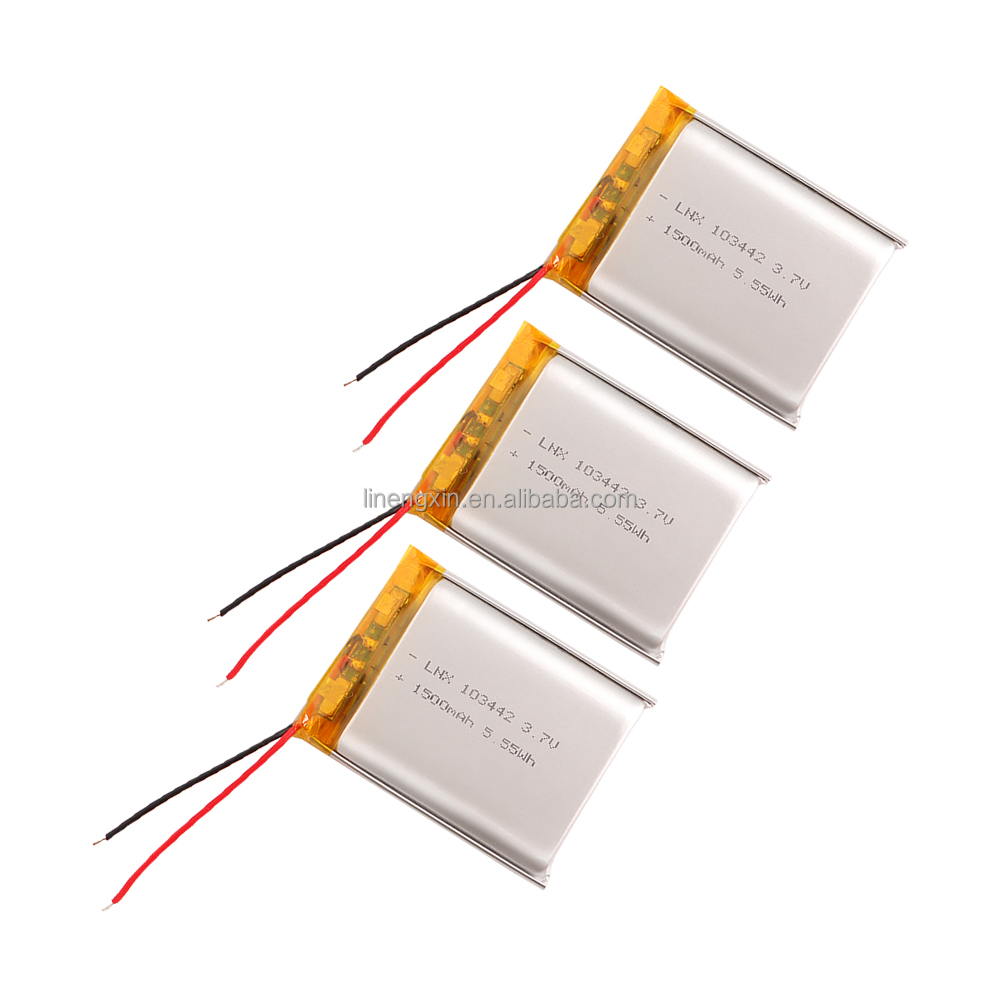 High Quality NCM 1500mAh 3.7V Lithium-Ion Polymer Battery Pack 103442 Pouch Cells for Induction Light