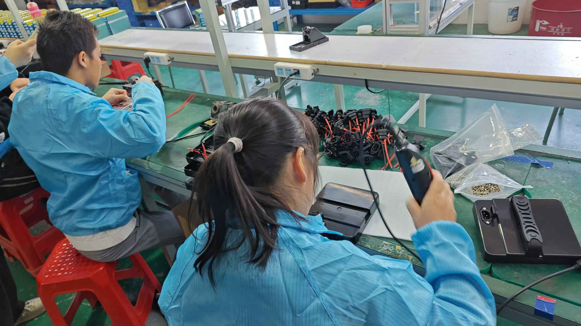 Battery assembling quality control inspection at Nuwon Energy