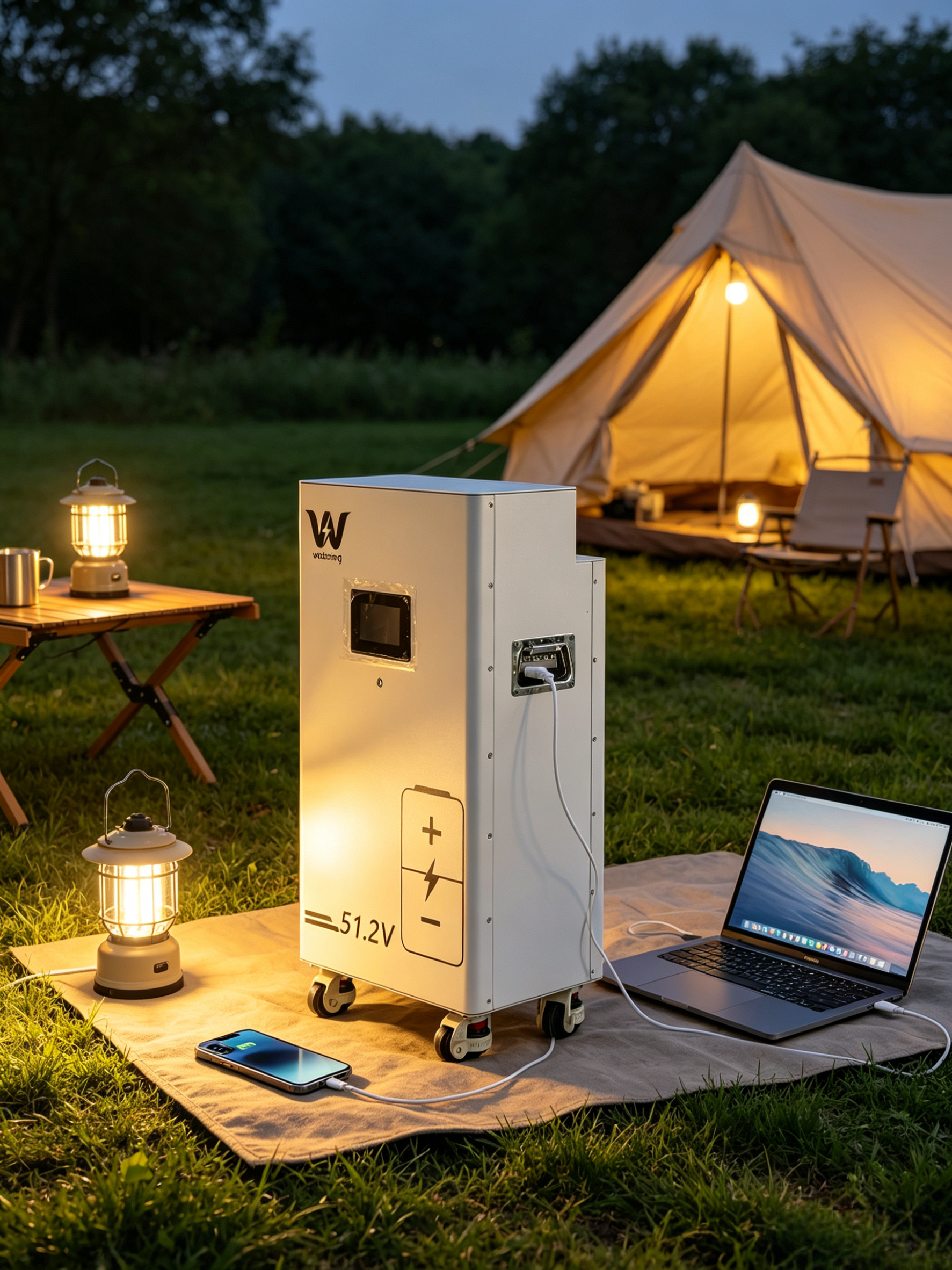 Residential ESS Rack-Mounted Battery 51.2V 16kWh-64kWh Lithium Ion Stackable Home Energy Storage System CAN 10-Year Warranty