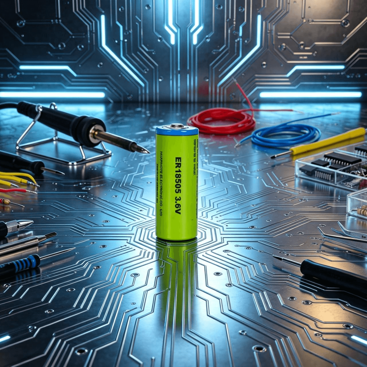 HYT ER18505H Lithium Thionyl Chloride Battery Li-SOCl2 3.6V Open Circuit 200mA Pulse Wide Temp Range 18.5x50.5mm Wireless