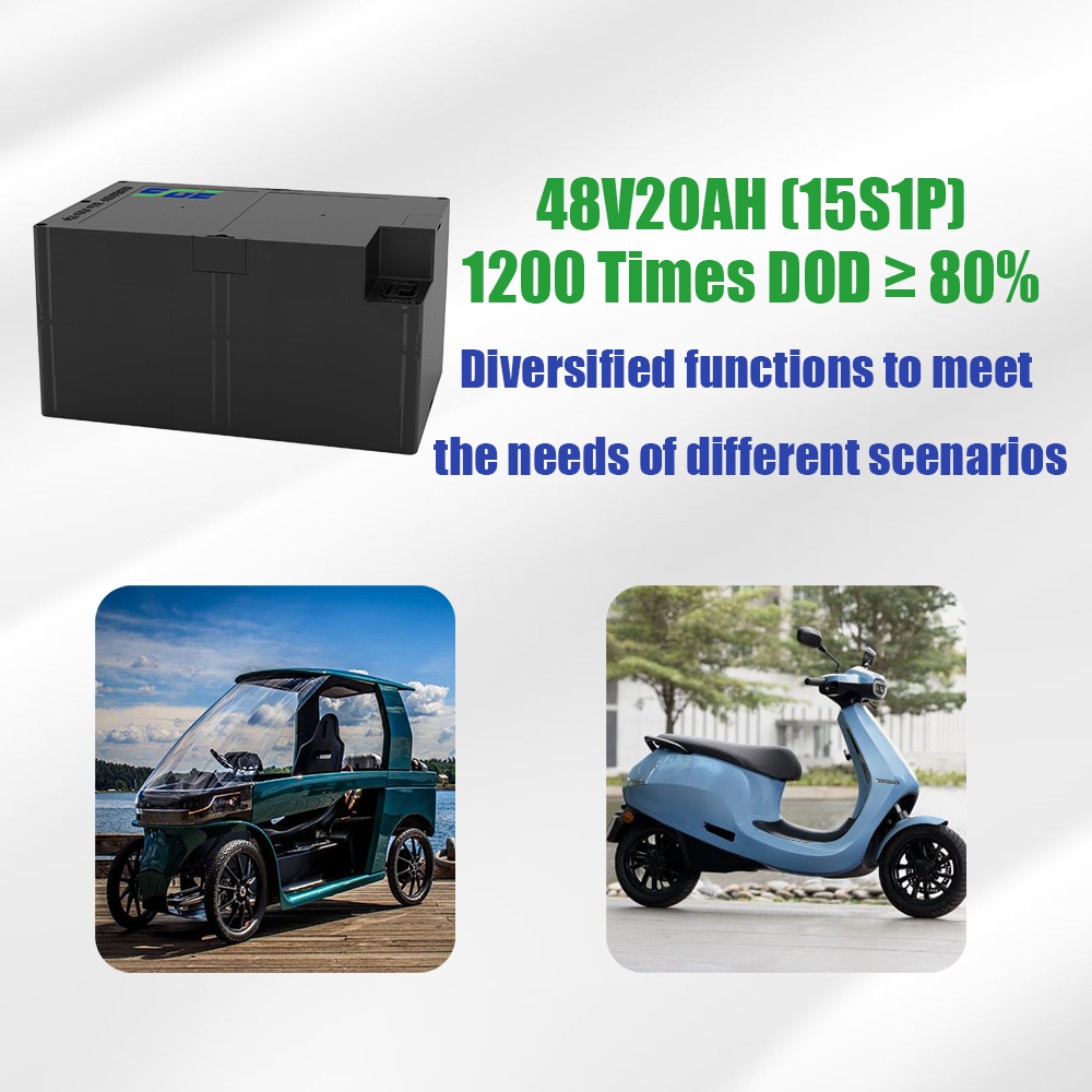 High-rate Discharge Long Cycle Life 48V 20AH Lithium Battery Pack OEM/ODM Customization Available for Electric Motorcycle