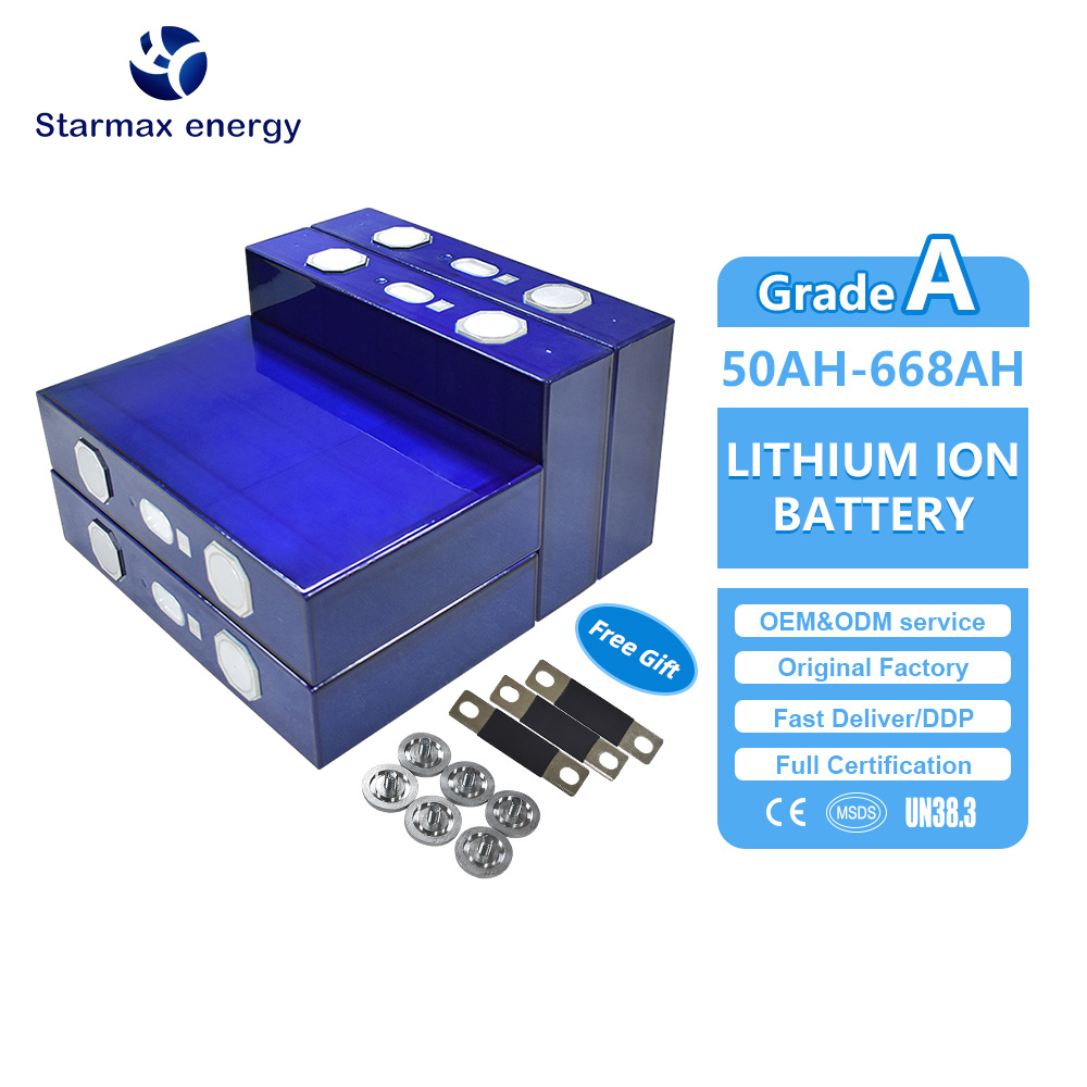 Starmax 3.2V 668Ah 628Ah 314Ah 280Ah Lithium Ion Batteries Rechargeable Prismatic Lifepo4 Battery Cells Solar Storage Battery