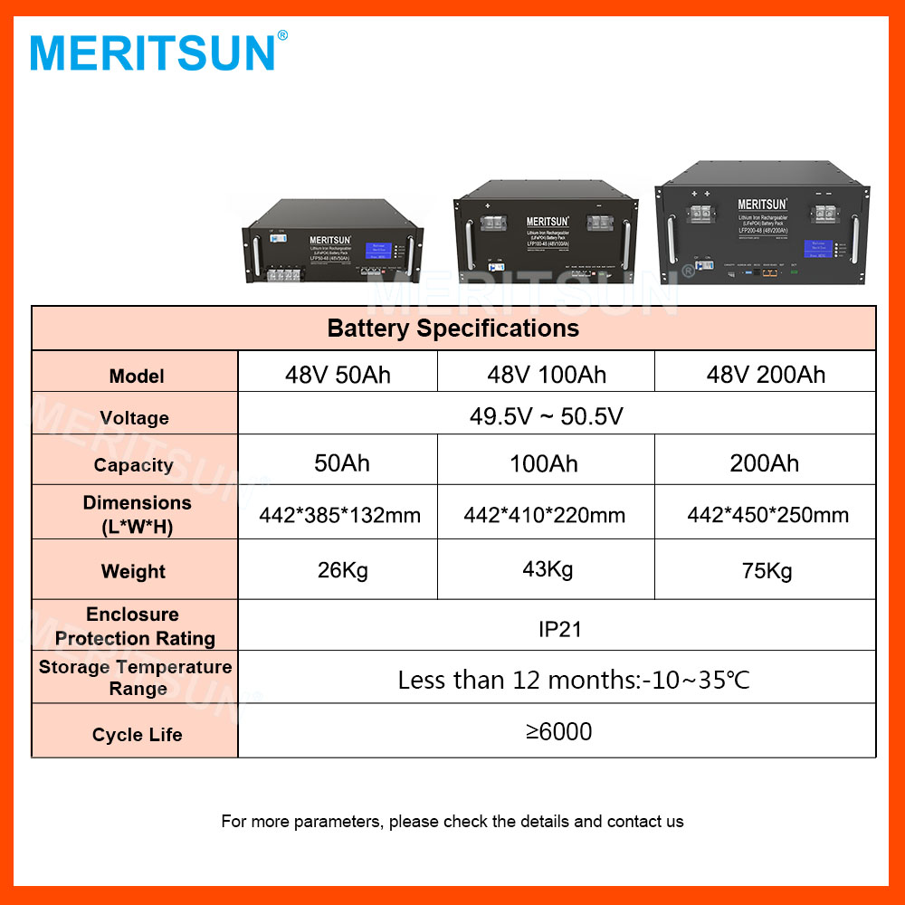 Meritsun New Product 48v Lto Battery Pack Lithium Titanate Battery Pack 48v 100ah for Telecom
