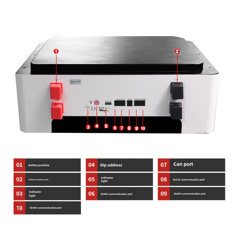 All-In-One 48V Home Energy Storage Machine 10-20kWh CAN 16 Units 100/200Ah BMS 5-Degree Inverter Split Hybrid Stackable LiFePO4
