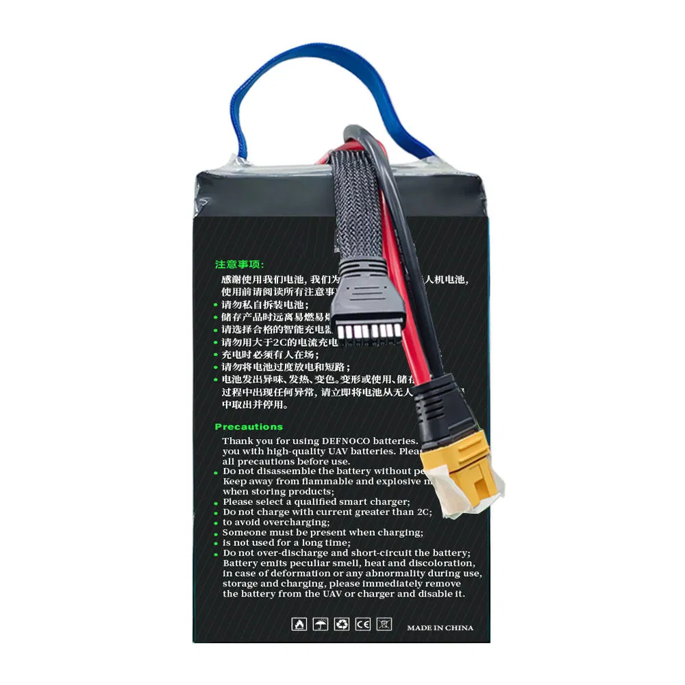 Customized Solid State Drone Fpv 60000mAh 6s/12s/14s/18s/24s 10c/20c Lipo Battery Lithium Ion Pack