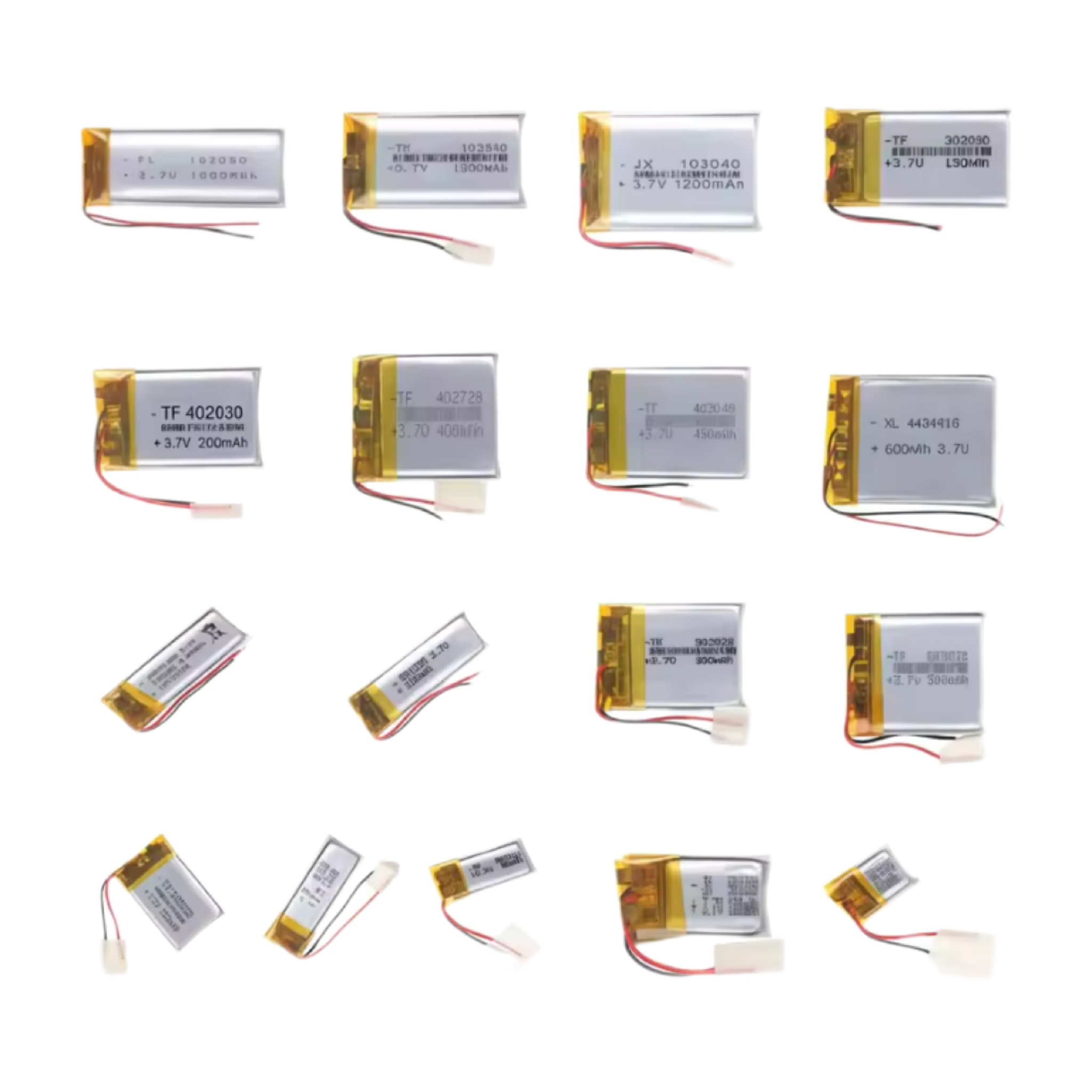 Factory OEM Wholesale KC Quality 102545 3.7v Cell 1300mAh 1500mAh 2000mAh 2200mAh 2500mAh 3000mAh Li Polymer Pouch Battery Pack