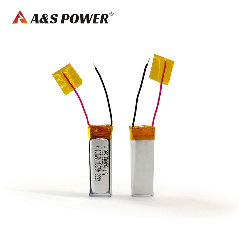 A&S Power Rechargeable Solid State Battery 500829 3.7V 10mAh 500 Cycles Lithium Battery for Mini Wearable Devices
