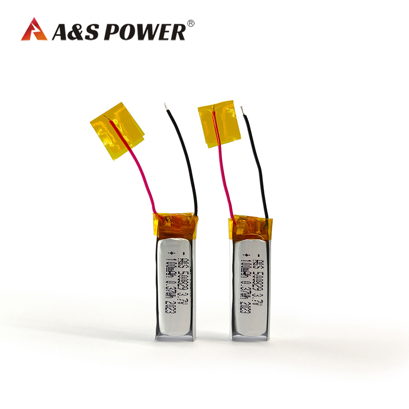 A&S Power Rechargeable Solid State Battery 500829 3.7V 10mAh 500 Cycles Lithium Battery for Mini Wearable Devices