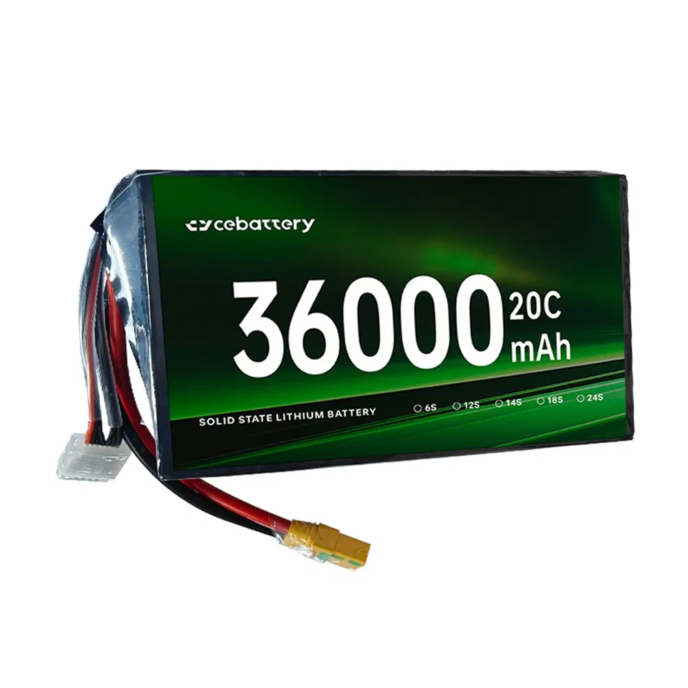 -40°C Extreme Cold Resistant 36000mAh Solid State 20c 12s/14s/18s/24s Drone Lithium Ion Battery Pack for Surveying RC