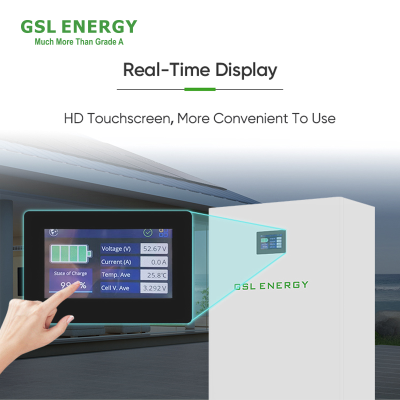 GSL ENERGY Lithium Ion Battery 20kWh 51.2V 400Ah Solar Battery With Wheel Home Storage LiFePO4 Battery 20kw Lithium Battery