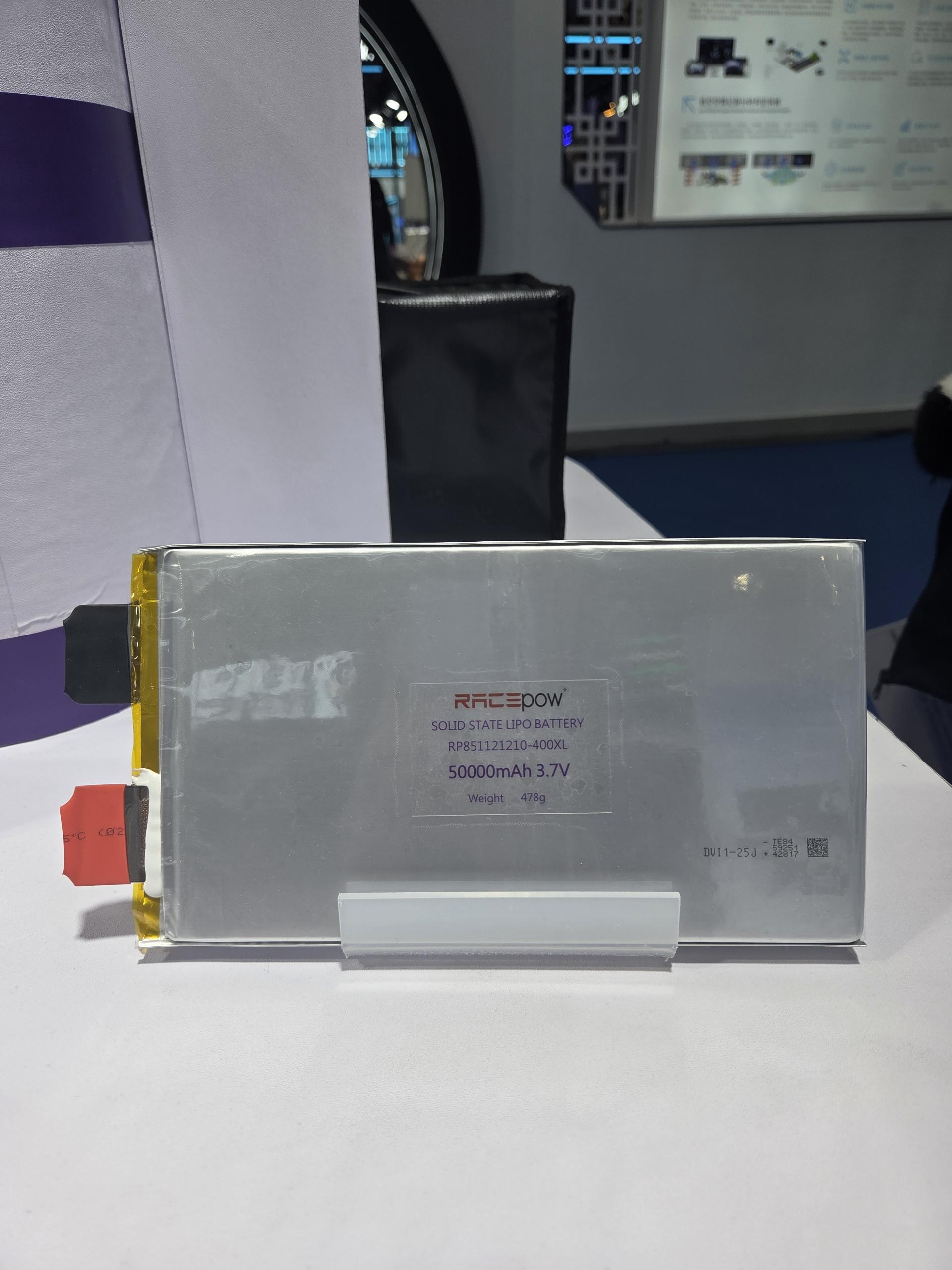 Racepow 120Ah High Quality Solid State Battery Cell 420Wh/kg High Energy Density Extended Flight Time Pouch Cell