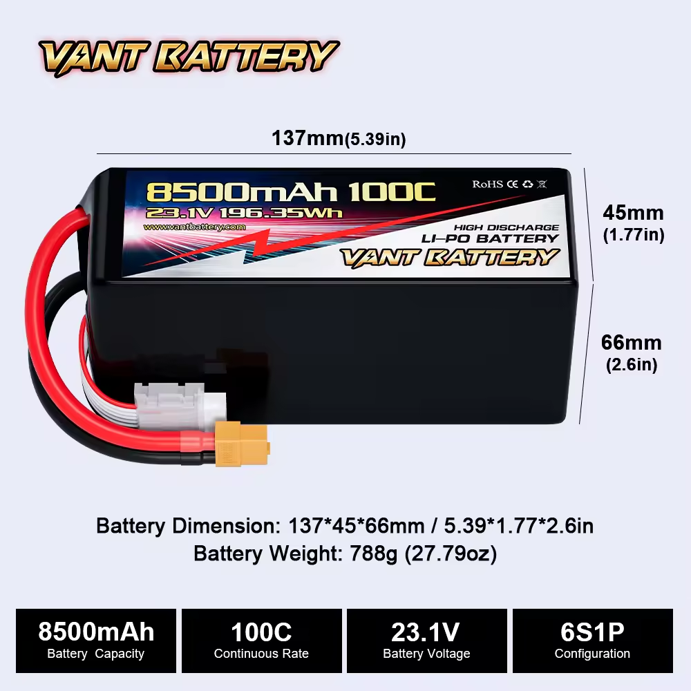 VANT Drone Battery Lihv 6S Fpv Lipo Battery 22.8V/23.1V 7500/8500/9000/10000/12000/16000mAh For FPV Racing &amp; Industrial Drones
