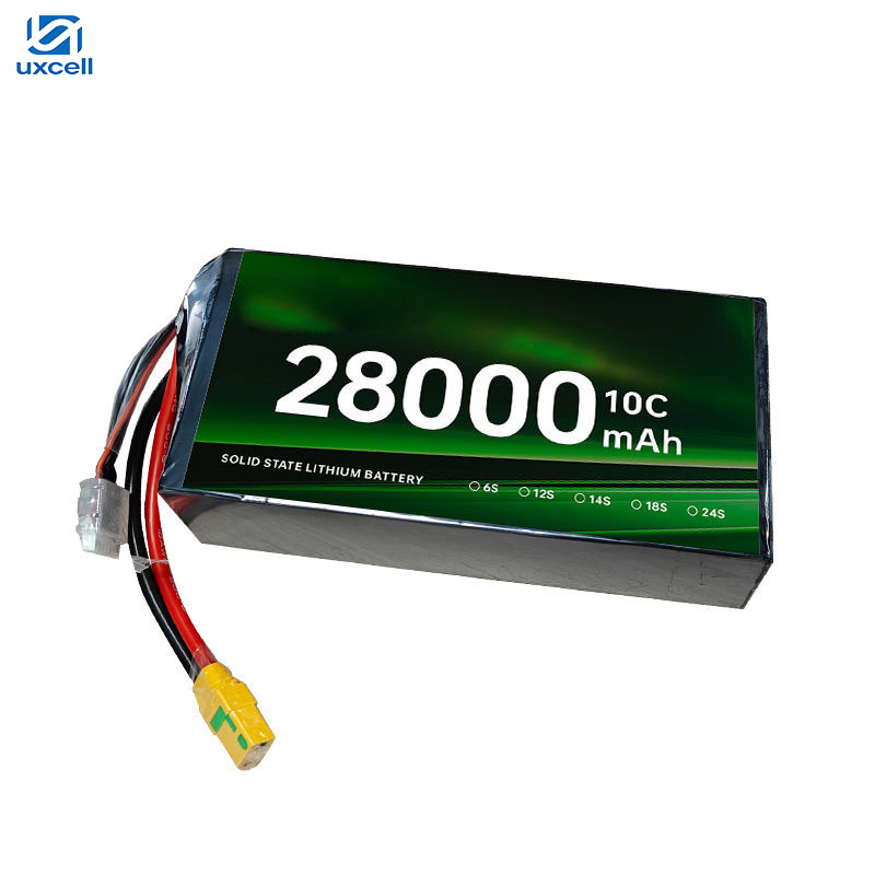 Customized 307wh/Kg 28000mAh 6s/12s/18s 23.7V/47.4V/71.1V 10c CE Certified 1000 Cycles Semi-Solid State Battery Pack for Fpv