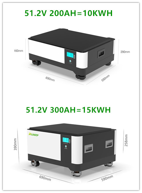 Stackable Energy Storage 48V 200AH 10kwh 20kwh 30kwh 50kwh 51.2v 100ah 5kwh Inverter Battery Solar Power System Lifepo4 Battery