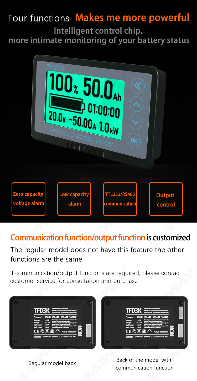TF03K Battery Indicator Details