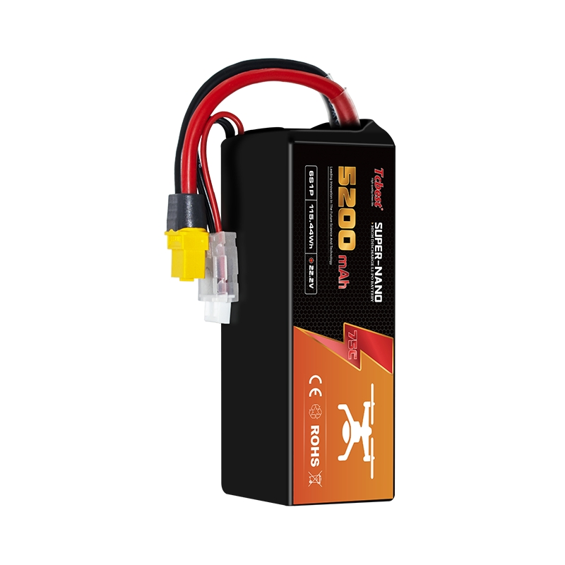 High Quality 5200mAh 6s 22.2V 75c Solid State Licoo2 2000-Cycle Drone Battery Pack for Aerial Photography Fpv
