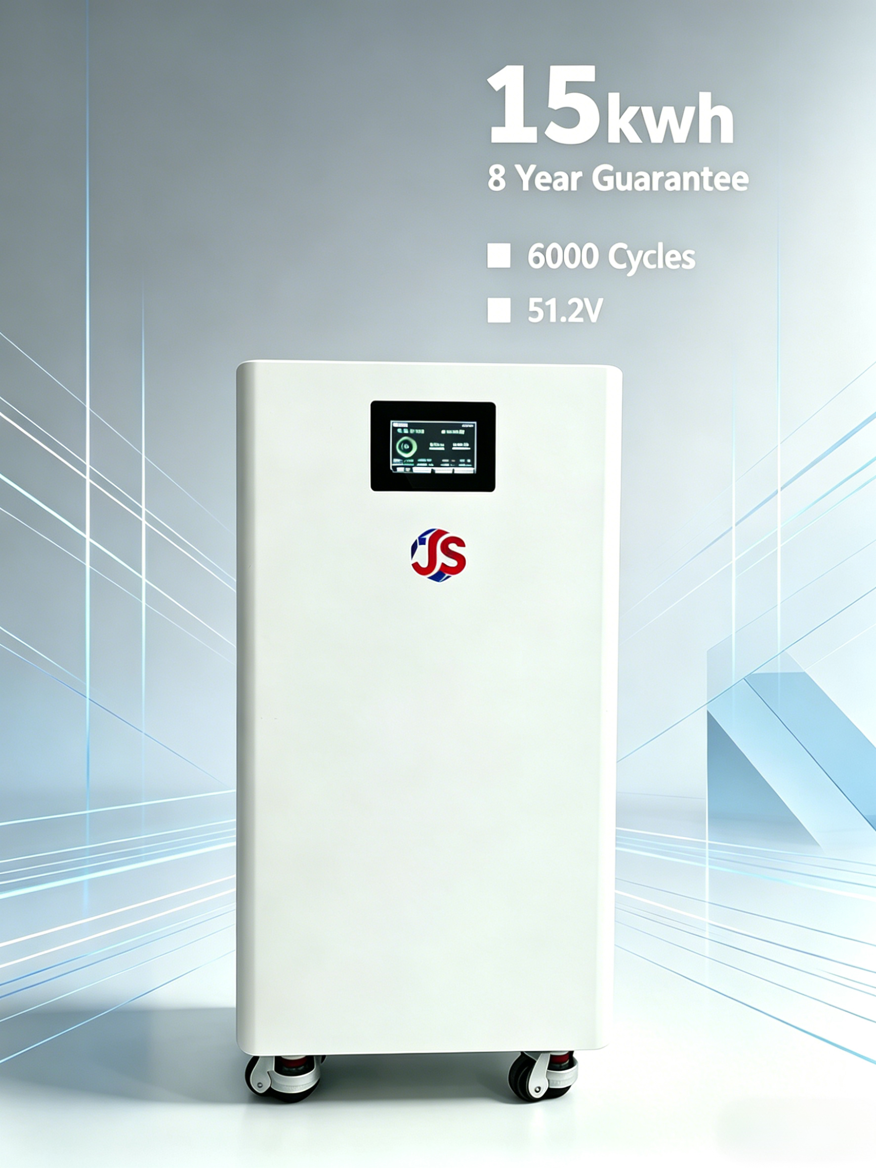 Jinshi 51.2V 300Ah 15kWh Solid State LiFePO4 Battery High Capacity Home Energy Storage Mobile Solar Lithium Battery Pack