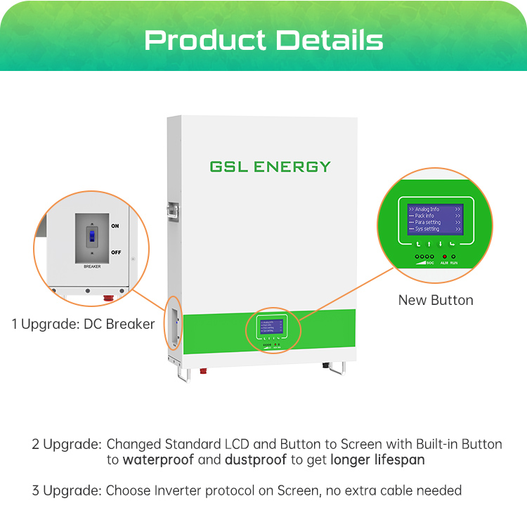 GSL ENERGY 48V 100ah 200ah 280ah Powerwall 51.2V LiFePO4 Battery CB CE UL IEC62619 Tier 1 Cells For Solar Energy Storage System