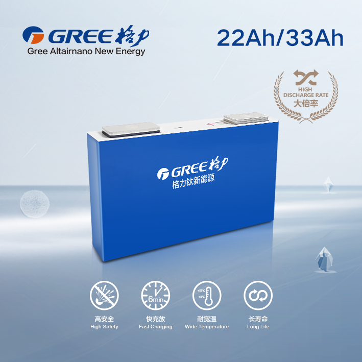 33Ah 2.3V Rechargeable Prismatic Lithium Titanate (LTO) Cell High-Performance 13C Fast Char/Discharging Battery Yinlong Cell