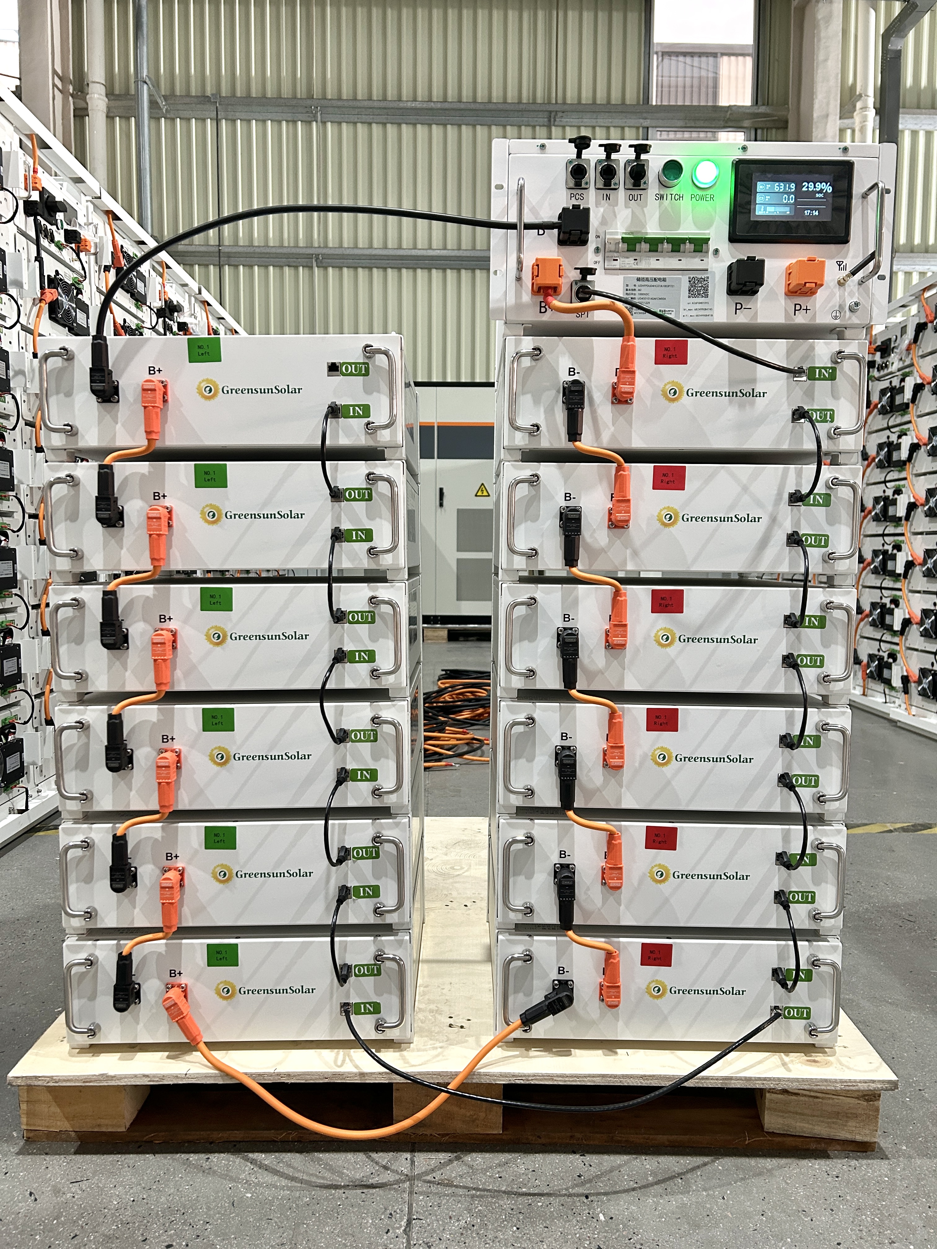 LiFePO4 HV Lithium Battery 50kWh 40kwh 30kwh 20kwh Stacked 51.2V 100AH 200AH Energy Storage Battery 6000 Cycles 10-Year Warranty