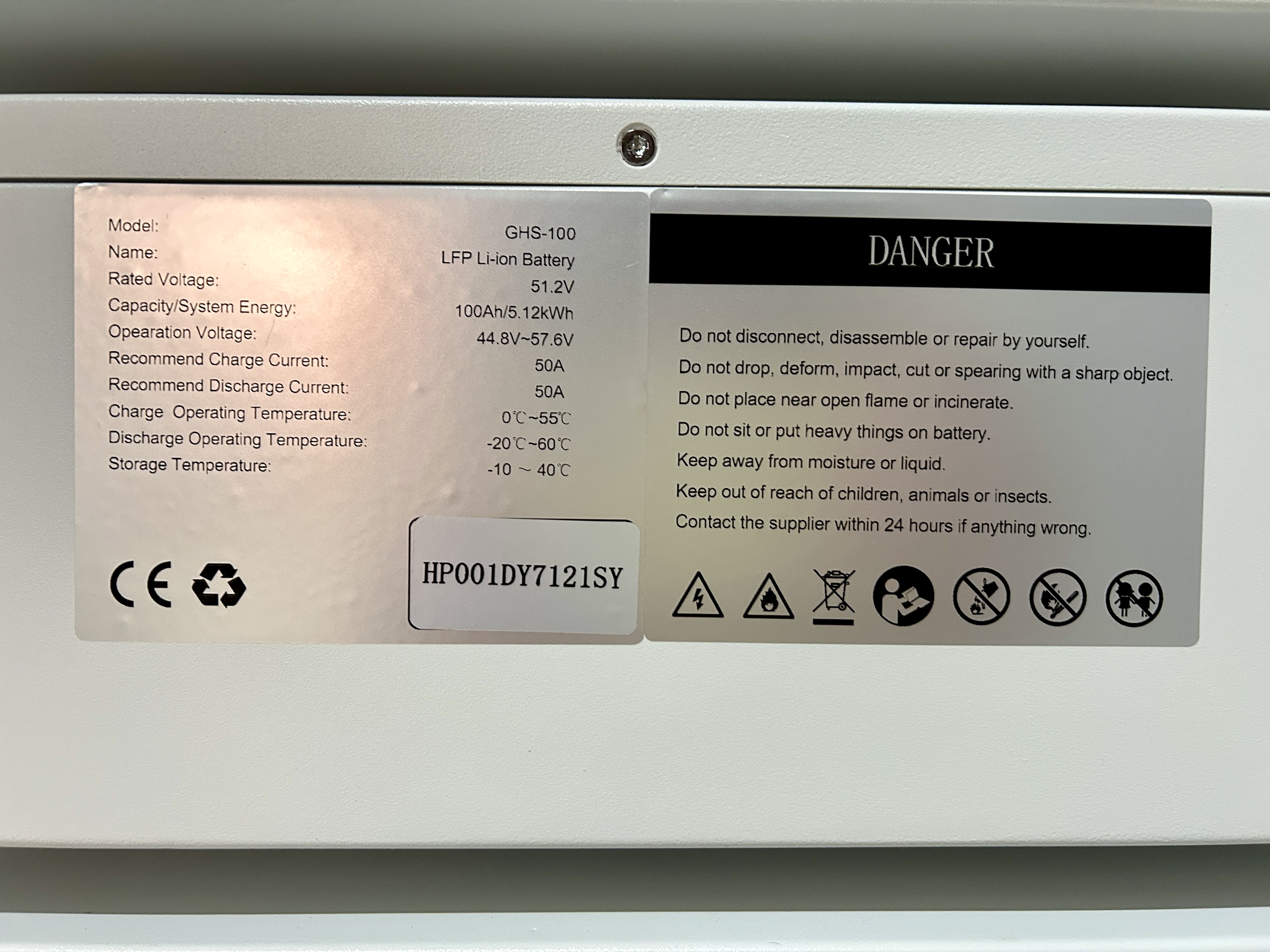LiFePO4 HV Lithium Battery 50kWh 40kwh 30kwh 20kwh Stacked 51.2V 100AH 200AH Energy Storage Battery 6000 Cycles 10-Year Warranty