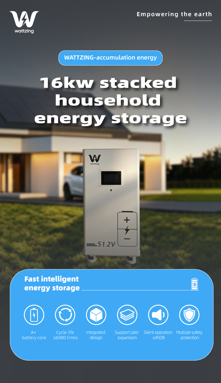 Residential ESS Rack-Mounted Battery 51.2V 16kWh-64kWh Lithium Ion Stackable Home Energy Storage System CAN 10-Year Warranty
