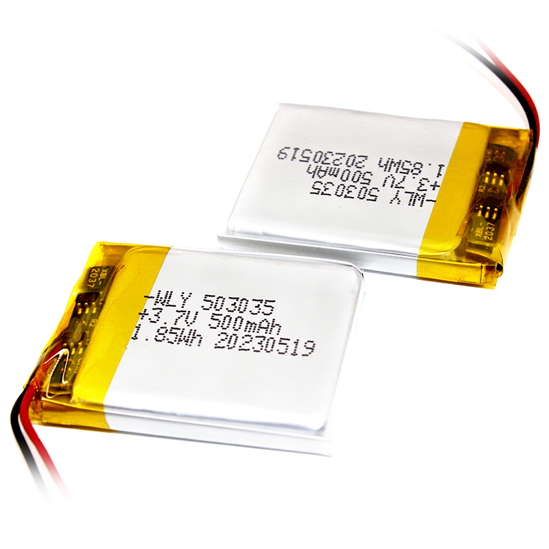 Custom Cheap CE WLY Lithium Polymer Rechargeable 503048 Battery 3.7v 1.85wh 750 Mah 5x30x35mm