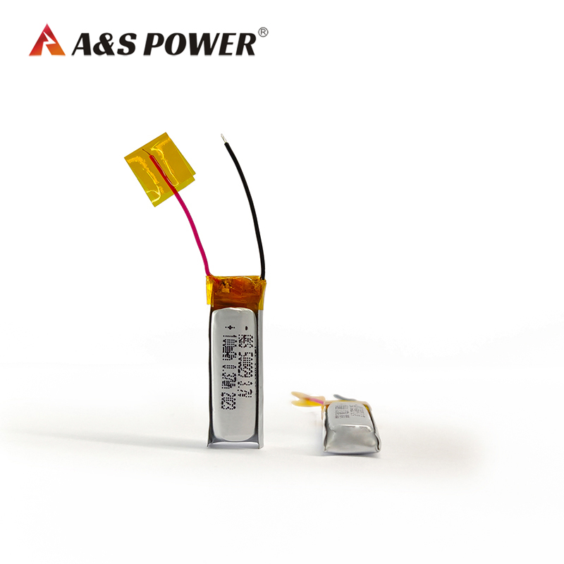 A&S Power Rechargeable Solid State Battery 500829 3.7V 10mAh 500 Cycles Lithium Battery for Mini Wearable Devices