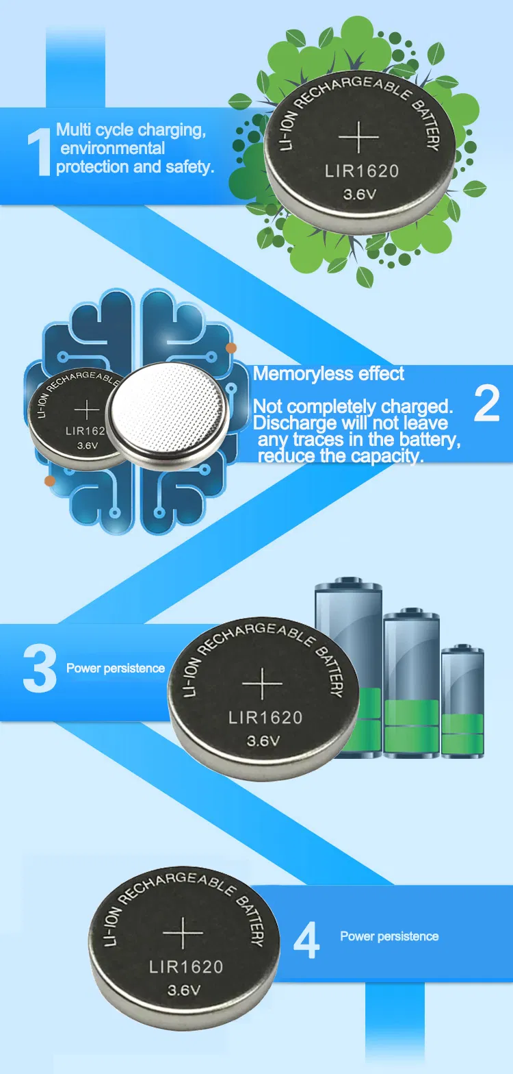 Lir2032 40mAh Rechargeable 3.6V/3.7V Lithium Ion Button Cell Delivery and Shipping Details