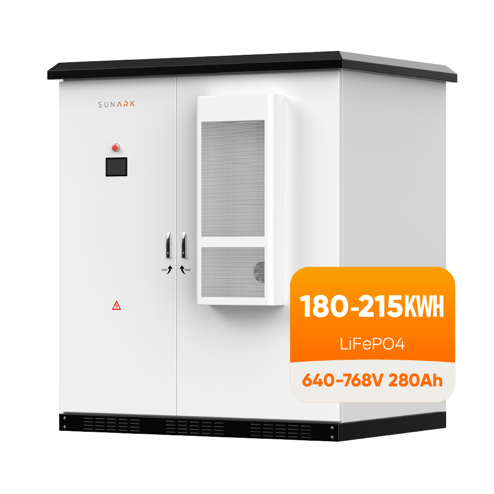Sunark All in One Deep Cycle Lifepo4 Battery 215Kwh 280Ah Energy Storage Ess Container Lithium Battery Pack