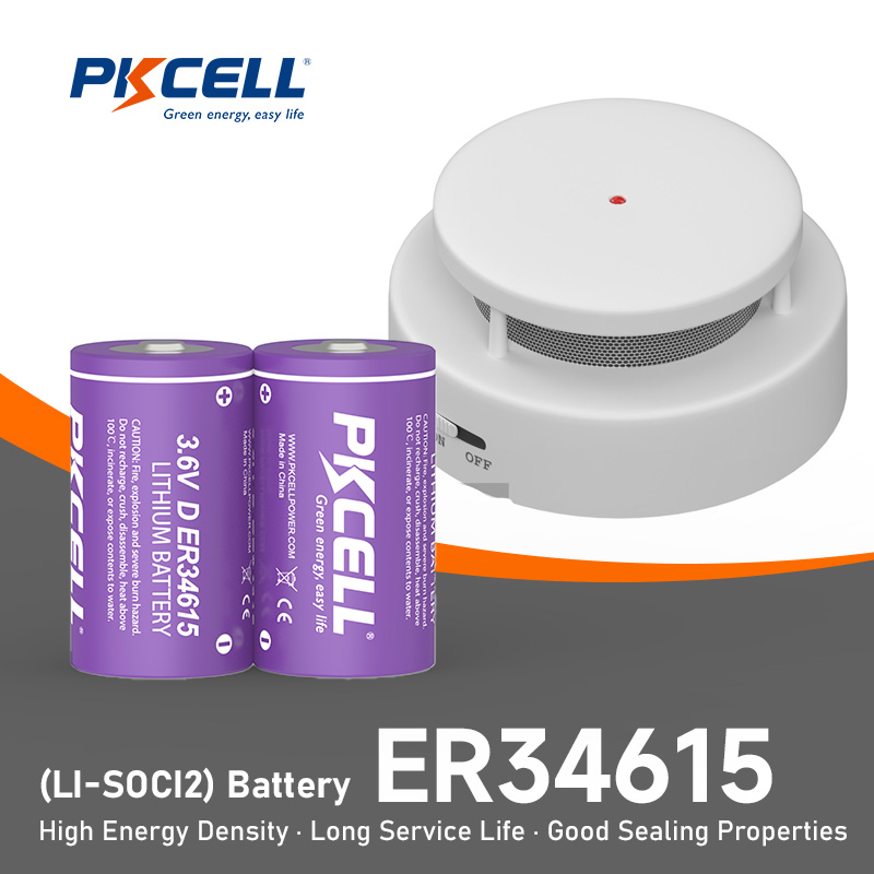 PKCELL 19000mAh Water Meter D Size Battery ER 34615 3.6V Lithium Thionyl Chloride Battery