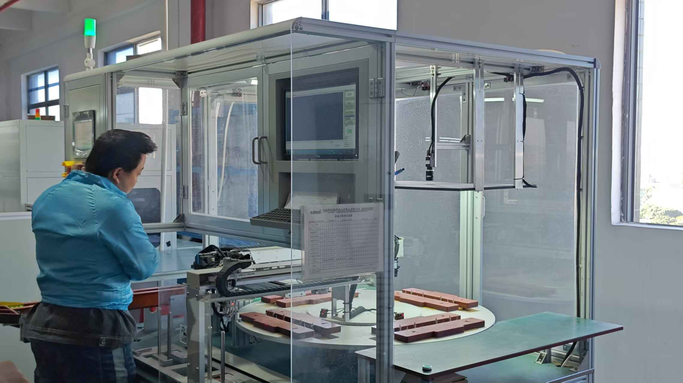 Battery pack assembling line at Nuwon Energy manufacturing facility
