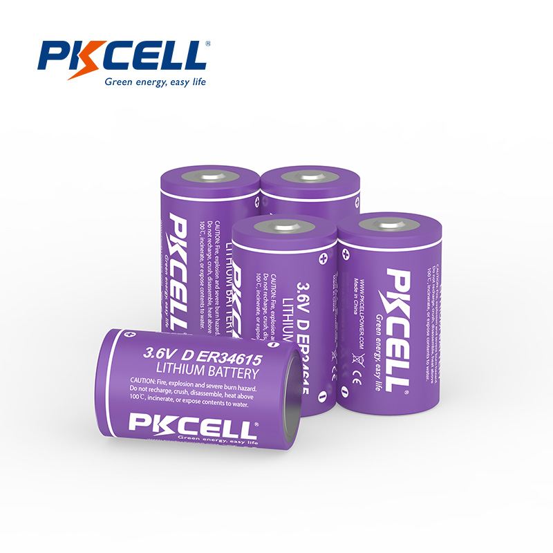 PKCELL 19000mAh Water Meter D Size Battery ER 34615 3.6V Lithium Thionyl Chloride Battery
