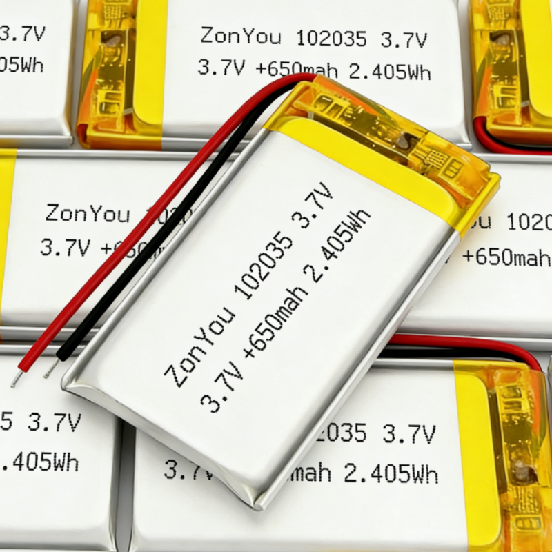 Wholesale ZonYou Li-polymer Battery 102035 3.7V 650mAh Pouch Cells with 12 Months Warranty for Consumer Electronics Mobile Power
