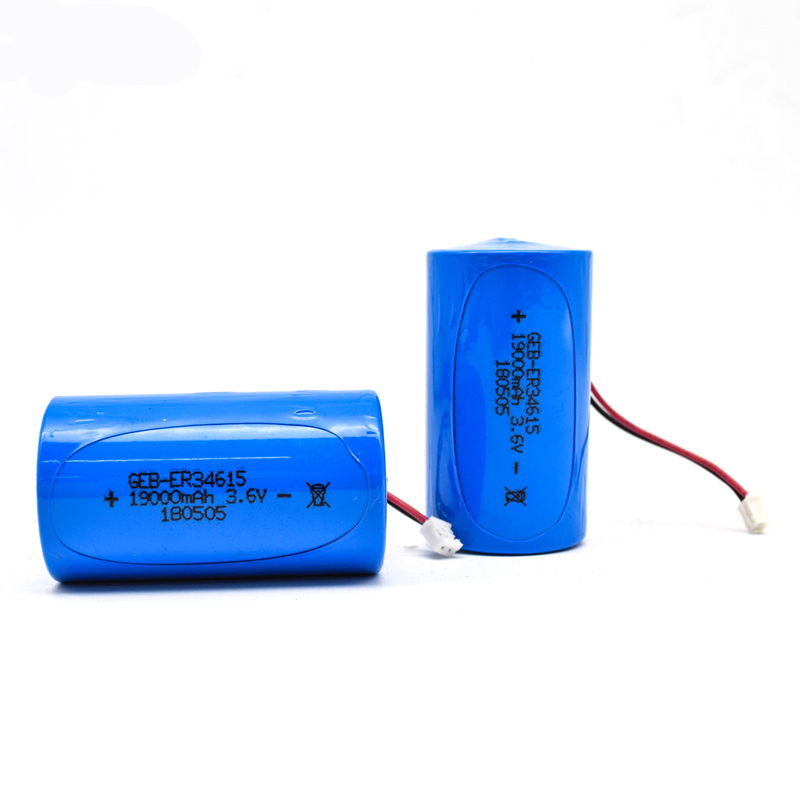 GEB Customized Lisocl2 Battery Pack ER34615 ER34615M 34615 1S2P 3.6v 26Ah 26000mAh 38ah Lithium Thionyl Chloride Batteries