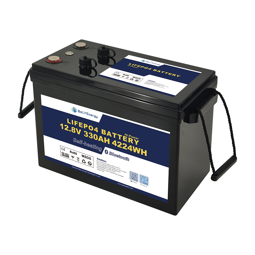 Bely Energy Low Temperature 12V 330AH Battery Lifepo4 RS485 CAN Communication for Boats Energy Storage