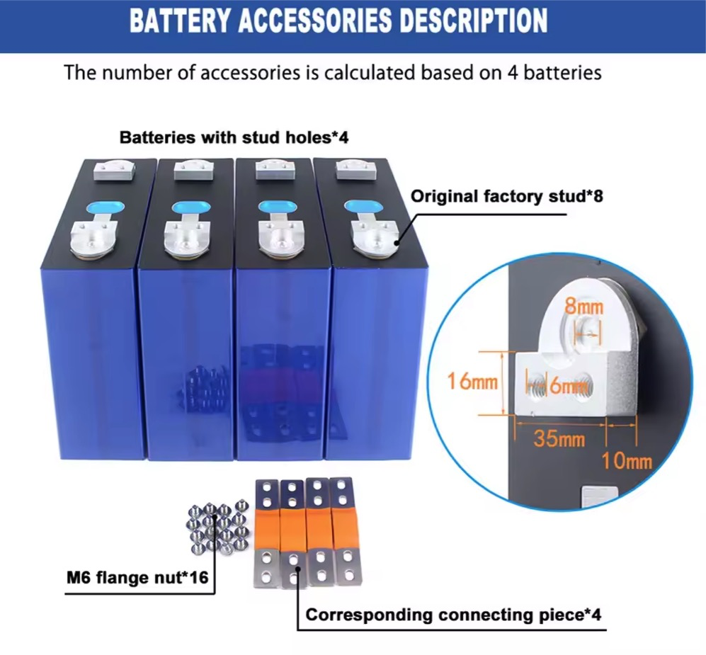 Yixin Rechargeable 3.2V Prismatic Lithium Iron Phosphate (LiFePO4) Battery Cells LFP 280K MB30 MB31 Blue 330Ah/314Ah/306Ah/280Ah