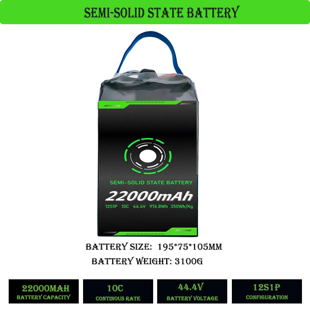 Customized Solid State Drone Fpv 60000mAh 6s/12s/14s/18s/24s 10c/20c Lipo Battery Lithium Ion Pack