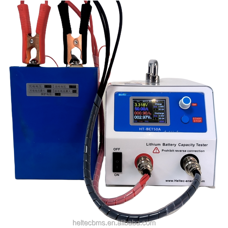 Tester Lithium Battery Capacity Charge And Discharge 50A Li-ion LiFePo4 Load Temperature Voltage Current Display