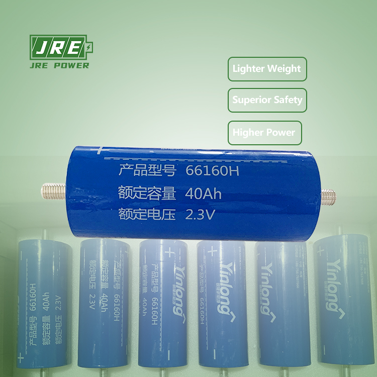 LTO 2.3V 40Ah 66160H Li4Ti5O12 Lithium Titanate Battery Cell
