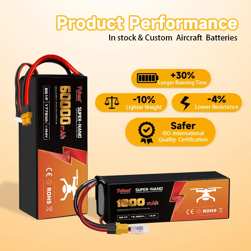 High Quality 5200mAh 6s 22.2V 75c Solid State Licoo2 2000-Cycle Drone Battery Pack for Aerial Photography Fpv