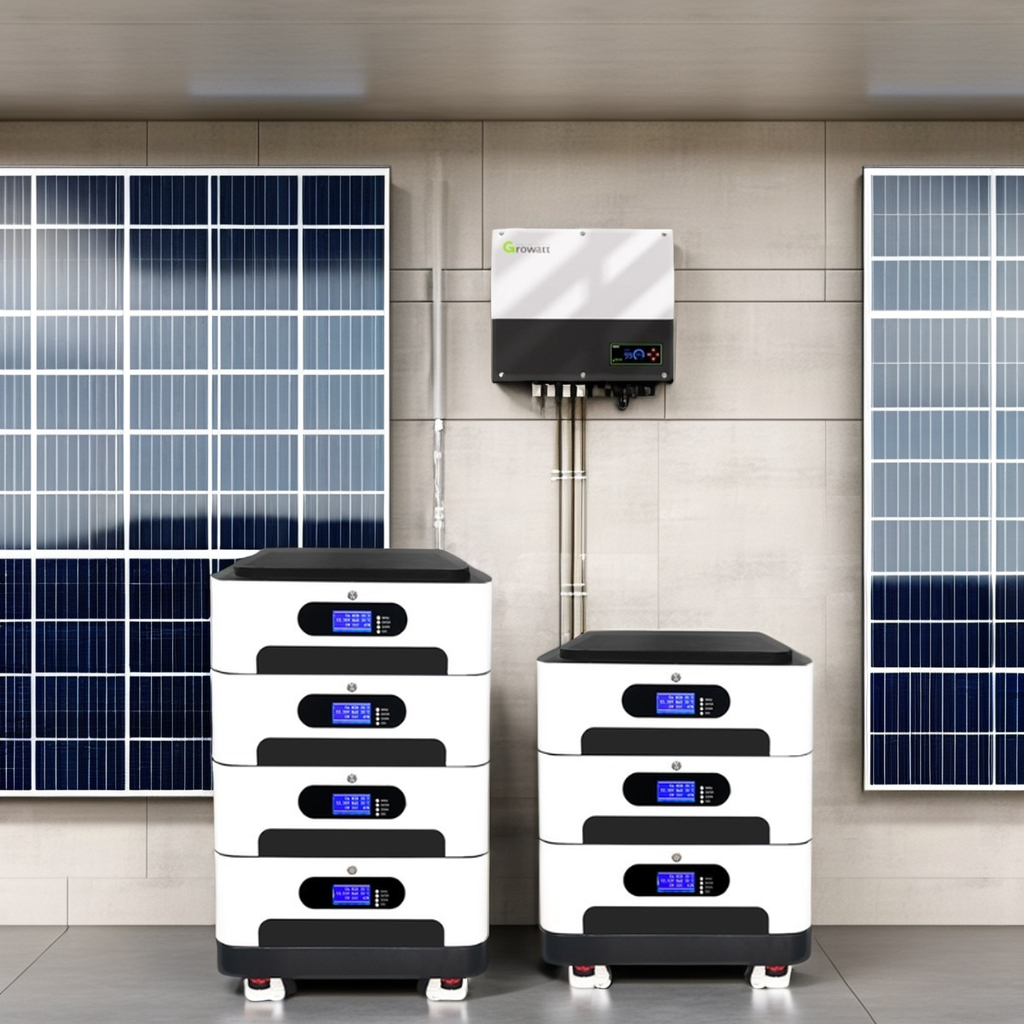 All-In-One 48V Home Energy Storage Machine 10-20kWh CAN 16 Units 100/200Ah BMS 5-Degree Inverter Split Hybrid Stackable LiFePO4
