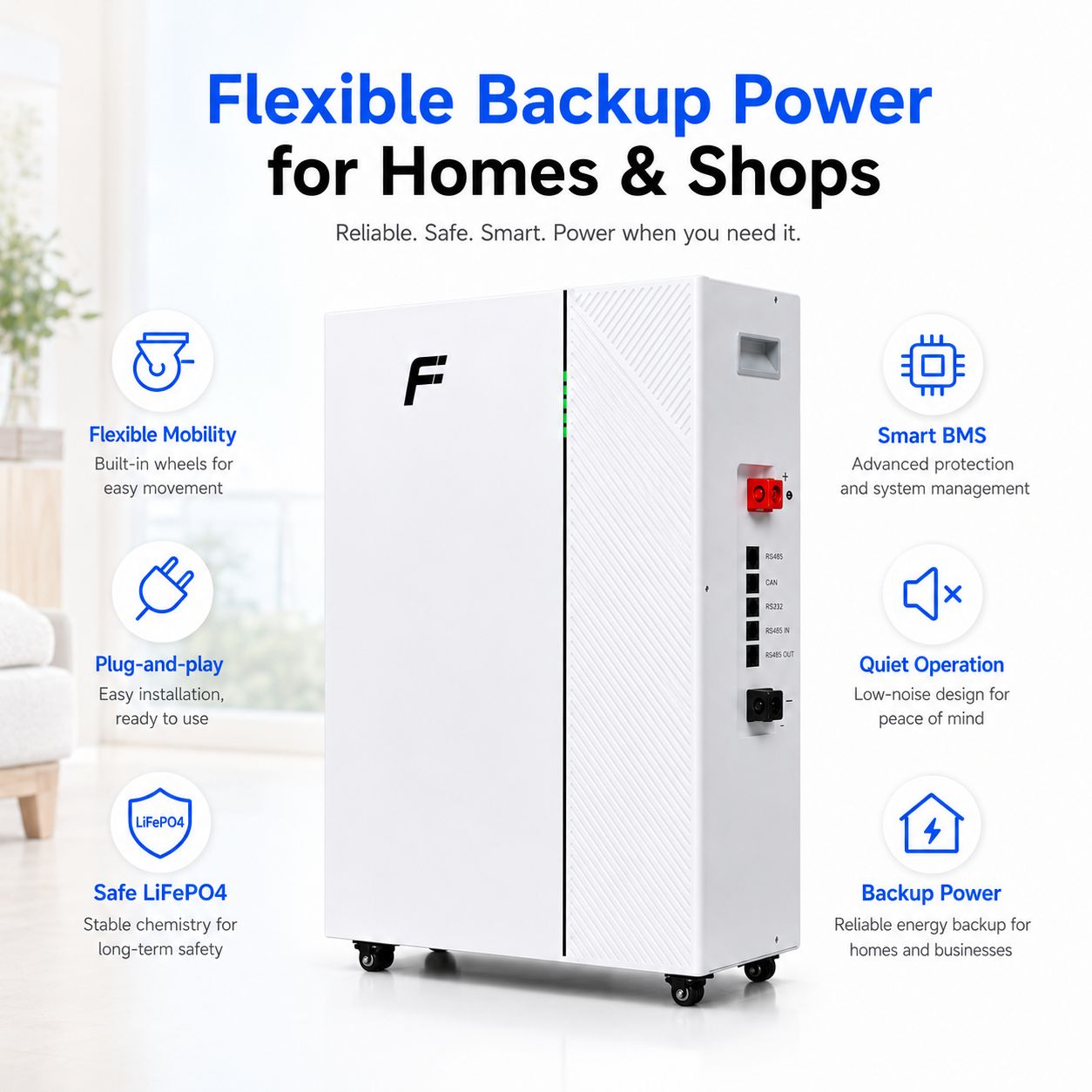 48 v Wall Mounted Lithium Battery 24v 10 kw Lithium Ion Batteries Lithium Lifepo4 Powerwall 100ah 5kw