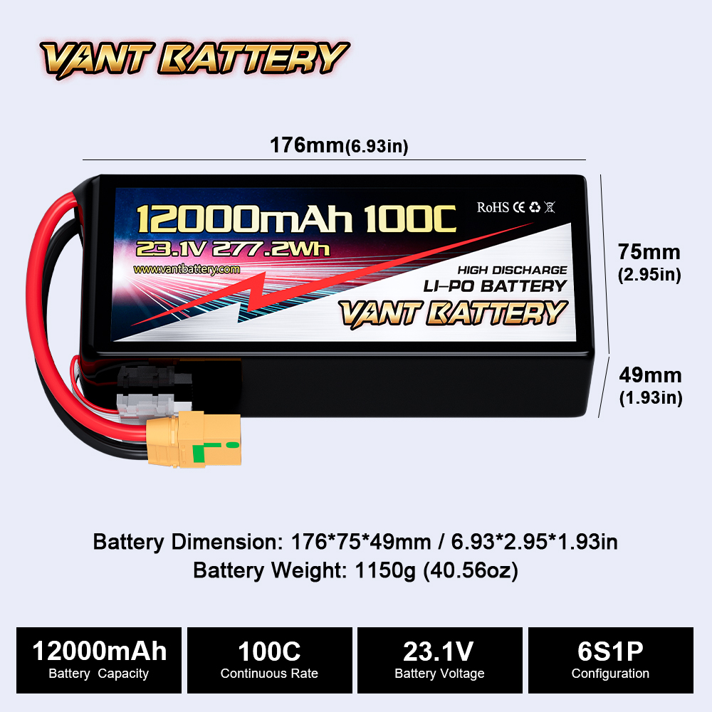 VANT Drone Battery Lihv 6S Fpv Lipo Battery 22.8V/23.1V 7500/8500/9000/10000/12000/16000mAh For FPV Racing &amp; Industrial Drones