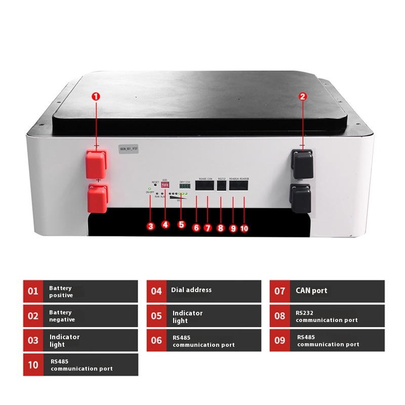 All-In-One 48V Home Energy Storage Machine 10-20kWh CAN 16 Units 100/200Ah BMS 5-Degree Inverter Split Hybrid Stackable LiFePO4